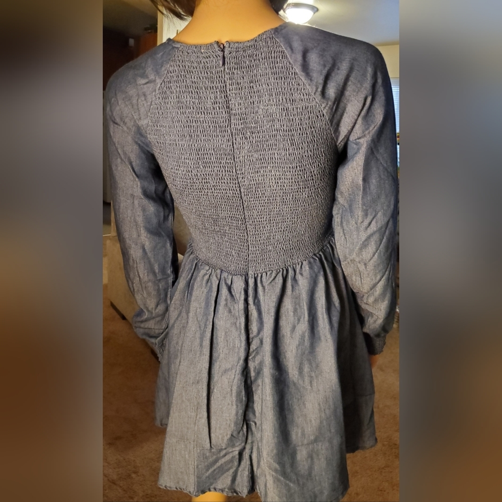 English Factory Blue Babydoll Dress - Picture 8 of 9